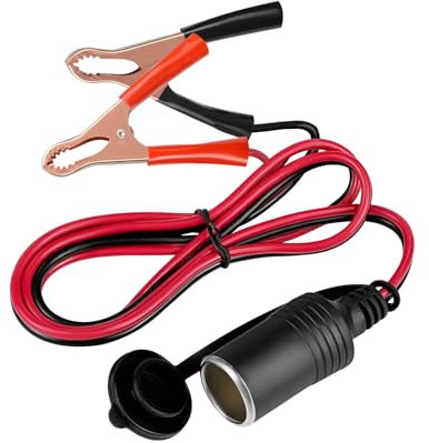 Car Battery Alligator Clips to Cigarette Lighter Adapter 12v Female Socket Cable Converter 1 Meter For car inverter, car fridage, car devices