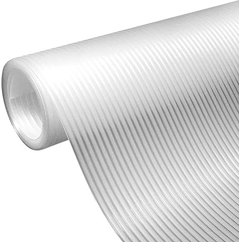 KMQRDZi Schubladenmatte,Antirutschmatte Küche Matte für Schubladeneinlage,Waschbar,Zuschneidbar Eva Kühlschrankmatten,Geeignet für Schränke,Schuhschränke,Tischplatten,Transparent (B, 50cm*3m)