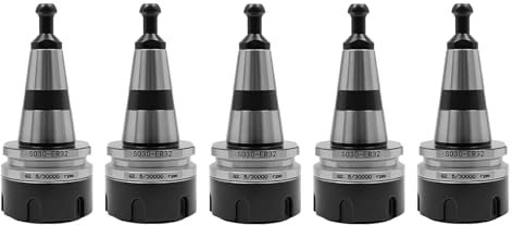 ISO30-ER32 Ausgleichsspannzangenfutter, 5 Stück Ausgleichsspannzangenfutter, G2.5 30000RPM CNC Werkzeughalter häufig in Bohrmaschinen, Schleifmaschinen, Drehbänken und anderen