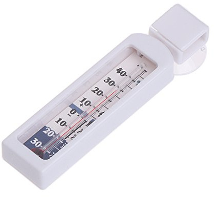 Klebe-Thermometer für Kühlschrank, Gefrierschrank, Kühlschrank, Leitungsthermometer, Messbereich -30 °C bis 40 °C