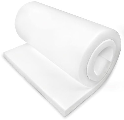 Arredamico Schaumstoff zum Polsteren, leicht zu schneidender Meterschaumstoff 200 x 100 cm, Schaumstoff mit hoher Dichte 30, 25, 18, Polyurethan-Schaum, Dicke von 1 cm bis 10 cm (25, Dicke 2)