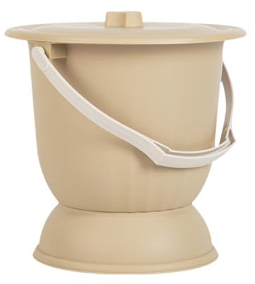 MagiDeal Pot de toilette, bassin de lit portable, seau de nuit de 4,5 L, pot de chambre, urinoir à crachoir avec couvercle pour chambre d'enfant, Jaune