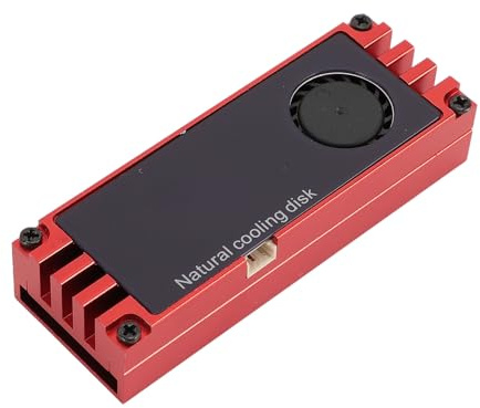 Dissipateur Thermique NVMe M.2 avec Affichage de la Température, Refroidisseur SSD M.2 NVMe 2280 avec Deux Coussinets en Silicone Conducteurs Thermiques, pour Interface M.2 SSD