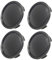 Thapncow 4Pcs Cache Moyeu 60mm, Enjoliveurs Centre de Roue de Voiture en Noir, Cache-moyeu 60 mm diamètre Plastique ABS, Cache Jante pour Accessoires Voitures (Noir, 60mm Ø)
