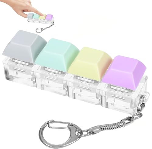 Keyboard Fidget Toy,Fidget Keyring,Fidget Toys Adults mini Fidget Toys,Fidget Keychain for to Relief Stress Pass the Time for Adults Students Teens