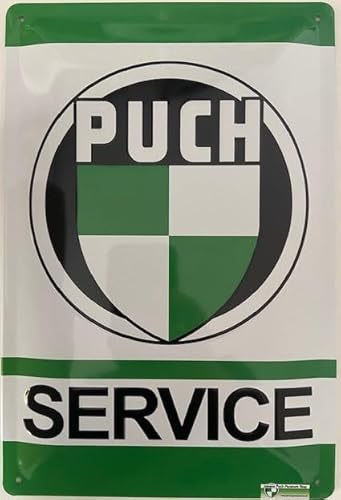 Blechschild 30 x 20 cm Vintage Schild Puch Service - Deko7