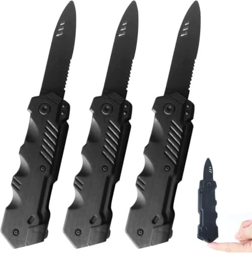 QEDBOJE 3PCS Disappearing Trick Knife, Retractable Blade, Fake Theater Knife, Magic Knife, Plastic Novelty Item, Magic Trick Props for Adults, April Fool's Joke