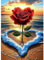 AIRDEA Rose Diamond Painting Erwachsene, DIY 5D Strand Diamant Painting Bilder, Bastelset Erwachsene Frauen als Haus Wanddeko 30x40 cm
