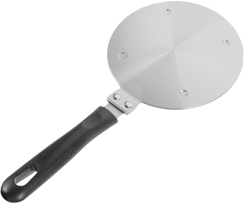 Diffuseur de Chaleur pour Moka en Acier Inoxydable, Plaque Adaptatrice | Économie D’énergie, Protège Vos Ustensiles, Usage sur Plaque à Induction, Finition Argenté, Bakélite