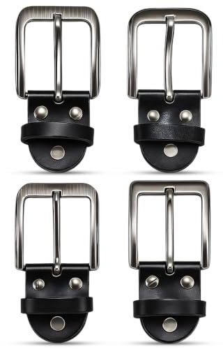 4 Stück 40mm Schwarz Gürtelschnalle für Herren Damen (Zufällige Stile) | 40mm Gürtelschnallen zum Wechseln, Schwarze Gürtel Schnallen Belt Buckle für Hosen, Gürtel, Jacken, Röcke
