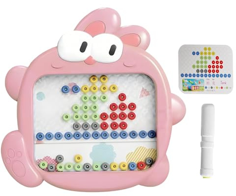 Ardoise Magnétique,Jeu Magnétique pour Enfant 1 2 3 Ans | Tablette Thème Animaux Mignon pour Voyage Voiture Maison Anniversaire Fille Garçon Pâques