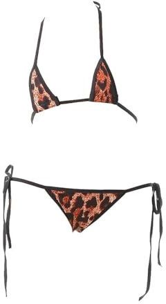 YUANMO Bikini Sexy da Donna, Mini Reggiseno con Lacci, Perizoma giocoso, Costume da Bagno a Due Pezzi