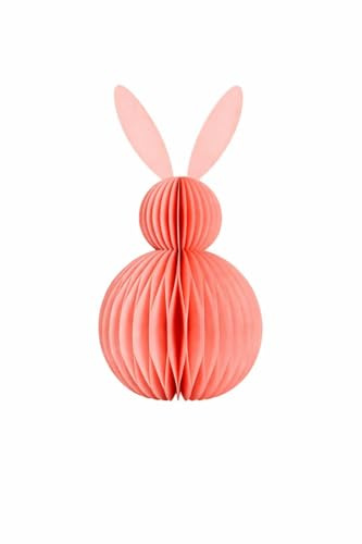 Logbuch-Verlag Honeycomb Hase rosa 30 cm – große Osterdeko aus Papier – Deko-Hase zum Aufstellen oder Hängen – Frühlingsdeko – 1 Stück