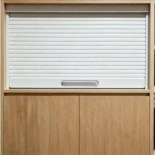 ABS-Rolltore Maßanfertigung Möbel Rolladentür, Schrank Rolltor aus Wasserdichtem ABS Kunststoff, Jalousietür für Küchenschrank, Vorratsschrank und Büroschrank