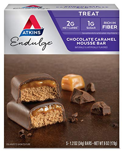 Chocolate Caramel Mousse Bar, 5 Bars, 1.2 oz (34 g) Per Bar