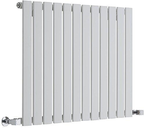 Milano Alpha White Horizontal Single Flat Panel Radiator - 635mm x 840mm