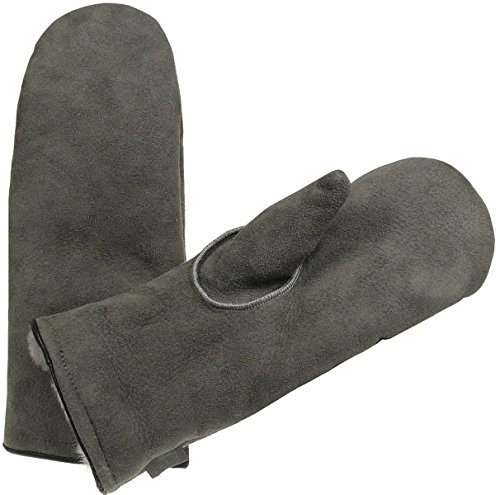 dicke Fäustlinge aus echtem Lammfell für Herren, Farben:grau, Handschuhgröße:L