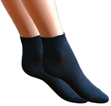 Fontana Calze, 6 paia di Mini Calza caviglia DONNA in cotone Filo di Scozia elasticizzato. BLU TG 38/40