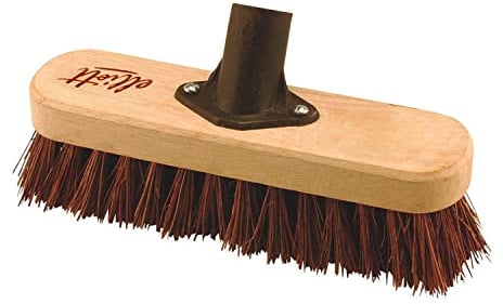 Elliott 23 cm Deck Scrubbing Broom Head with Natural Bassine Fibres, Brown