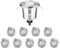 ledscom.de 10 Stück LED Bodeneinbauleuchte AGENA für außen, IP65, edelstahl, rund, 60mm Ø, warmweiß