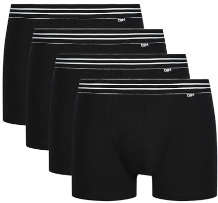 Dim Eco - Boxer - Lot de 4 - Homme - Noir - Large (Taille Fabricant: 4)