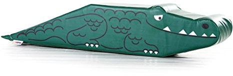 Implay® Soft Play Children's Hungry Croc Ride 'n' Slide Activity Toy - 610gsm PVC/High Density Foam - Dark Green - 150cm x 25cm x 30cm