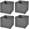 Stick&Shine 4X Aufbewahrungs Korb Dunkelgrau Faltbox 33 x 33 x 33 cm Regalkorb faltbar