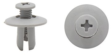 sourcing map 20Stk. Grau Auto Kunststoff Nieten Dichtungsleiste Dichtungsstreifen Befestigungsclip Fastener Clip 8mm