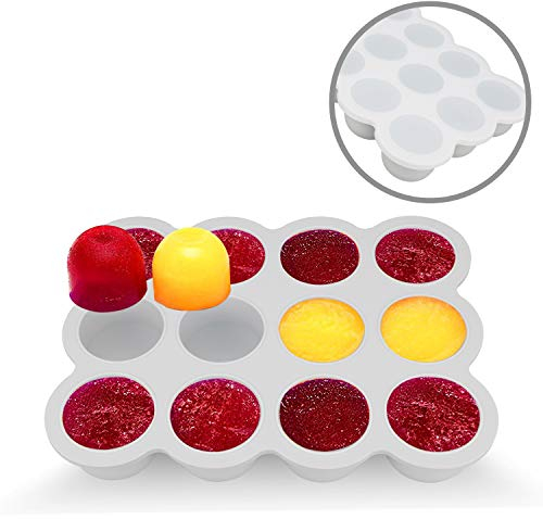 Silikon Babynahrung Aufbewahrung Gefrierbehälter Einfrieren von Alle Sorten,75ml/Abteile