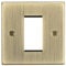 Knightsbridge CS1GAB Modulare Frontplatte mit quadratischem Rand, 1 G, Messing antik-Optik