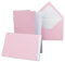 25x Karten-Set DIN B6-12 x 17 cm - 120 x 170 mm - Falt-Karten mit Brief-Umschlägen & Einlege-Blättern - Gerippte Struktur Oberfläche - Rosa - Vintage Einladungskarten