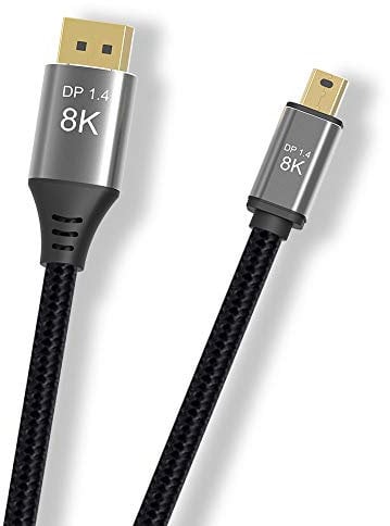Xiwai 76804320 - Cable DisplayPort 1.4 8K 60 Hz Ultra HD UHD 4K 144 Hz Mini DP a DP cable para video, PC, ordenador portátil y TV