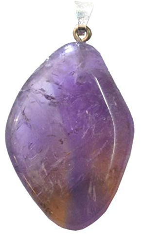 Ametrin Edelstein Schmuck | Ametrin Trommelstein | Silberschmuck | Ketten Anhänger