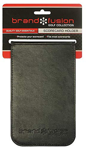 Branfusion Unisex Leatherette Golf Scorecard Holder, Black, One-Size UK