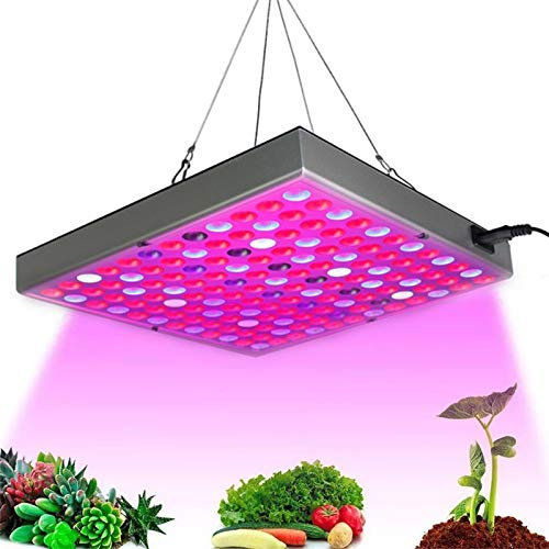 LED Grow Light Full Spectrum Panel Indoor Plants Growing Lights Plant Lamp with IR & UV Red White Blue LED Plant Lights for Hydroponics Greenhouse Seedling Veg And Flower,45W