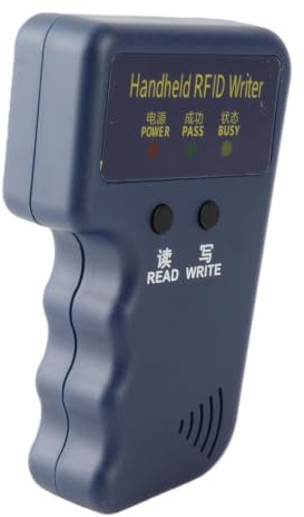 RFID Lese- und Schreibgerät, 125KHz Handheld RFID ID Karten Kopier- und Vervielfältigungsgerät, mit 6 beschreibbaren Tags und 6 Karten, unterstützt EM4100 / EM410X, für Gemeinde, Schule, Büro