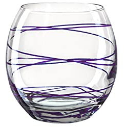Montana :circle Trinkgläser 6er Set, bauchige runde spülmaschinenfeste Wassergläser, Saftglas, 390 ml, lila, 027492