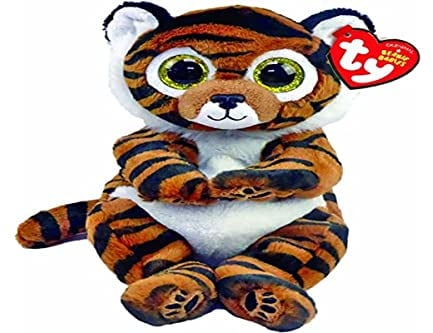 Ty - Beanie Babies - Peluche Clawdia Le Tigre 15 cm, Marron, TY40546