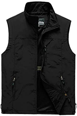 Cicilin Gilet Softshell pour Homme, Veste Sans Manches Légère et Respirante, pour Voyage, Randonnée, Course à Pied, Photographie, de Pêche