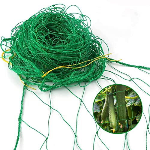jiuzcare Ranknetz Pflanzen Netz Stütznetz Gartennetz Ranknetz für Gurken Ranknetz Rankhilfe Premium Ranknetz Gartennetz Kletterpflanzen Gurkennetz für Gewächshaus Rankhilfe Garten, [1.8x1.8m & Grün]