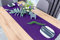 NIBLO Tischdecke Tischläufer Tischtuch Tischwäsche Tischdekoration Tafeltuch (Violett, Tischläufer - 40 x 120 cm)
