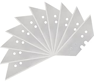 OKNIFE Otacle Ersatzklingen Trapez Extra Scharf, 19mm breit Universalmesser SK2 Ersatzklingen Trapezklingen,60mm, 10 Stück im Spender für Cutter Messer Klingen Cuttermesser Teppichmesser