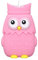 Mini Wärmflasche Silikon Mikrowelle Heizung Cartoon Stil der Eule für Winterreisen (Rosa)