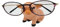 RURAUOGR Brillenhalter Brillenständer Home Office Schreibtisch Dekorative Gläser Zubehör (Schwein)