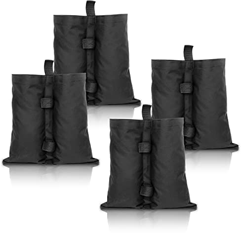 Gimisgu Pavillon Gewichte 4er Set Gewichtssäcke Hochwertige Sandsäcke Pavillonstandfüße für robuste und sofortige Pavillon Unterstände Gewichtete Füße Schwarz