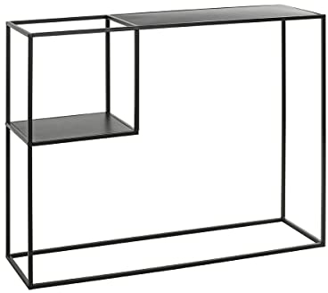 HAKU Möbel Consolle nero, metallo - Dim. L 100 cm x A 80 cm x P 30 cm, Stile Moderno
