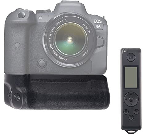 FOTGA Vertical Battery Grip Multi Power Pack with 2.4G Remote Control Kit for Canon EOS R5 R6 R5C Mirrorless Camera Replacement for BG-R10, Supports up to Two LP-E6/LP-E6N/LP-E6NH Batteries