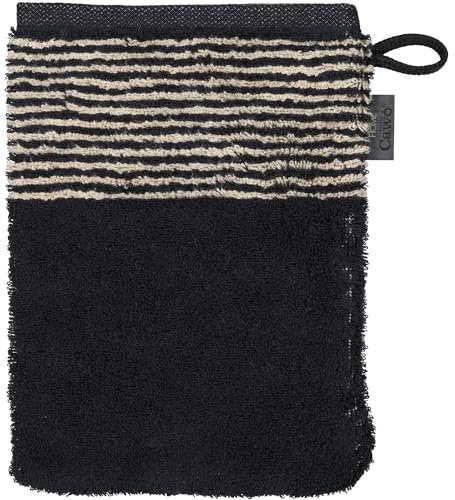 Cawö Home Serviettes Luxury Home Two-Tone 590 Noir – 93 Gant de toilette 16 x 22 cm