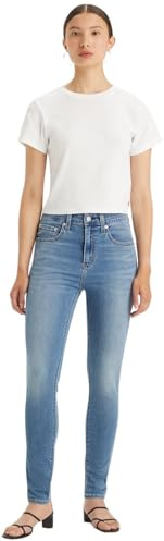 Levi's Women's 721 High Rise Skinny Med Indigo-Worn in, Cool It Now You, 28W x 32L