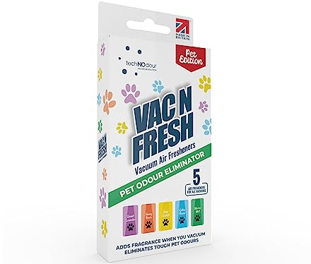 Vac N Fresh Pet Odour Eliminator Hoover Freshener Inserts - Pet Friendly Smell Neutraliser to Vacuum Carpet - Remover for Dog and Cat Smell - Scented Discs Alternative